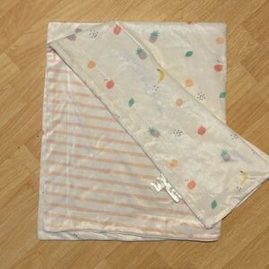 Lila & Jack Fruit Double Sided Baby Blanket 40" X 30"
